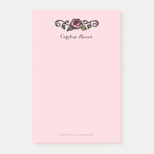 Victorian Red Rose Vintage Romantic Hand-Drawn Post-it Notes