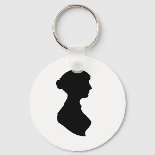 Victorian Regency Woman Silhouette Independant Art Key Ring