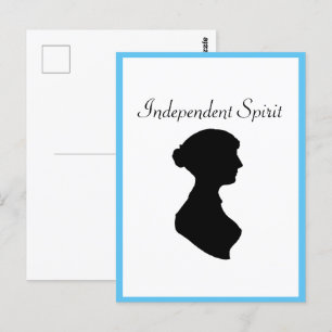 Victorian Regency Woman Silhouette Independant Postcard