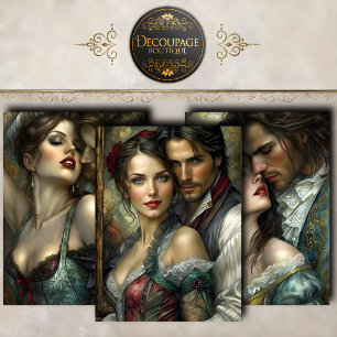 Victorian Romance Collection Decoupage Wrapping Paper Sheet