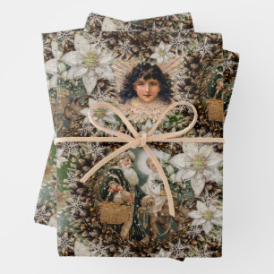 Victorian Romantic Christmas   Wrapping Paper Sheet