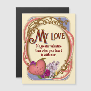 Victorian Romantic Customizable Valentine Magnet