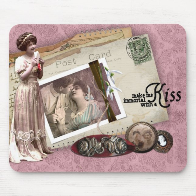 Victorian Romantic Love Letters Mouse Mat (Front)