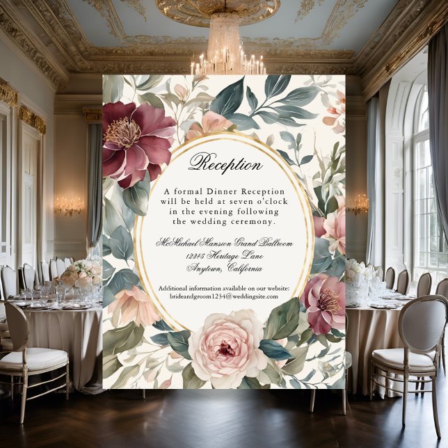 Victorian Romantic Roses French Elegant Reception Invitation (Creator Uploaded)