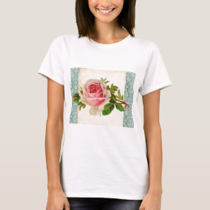 Victorian Rose and Damask T-Shirt