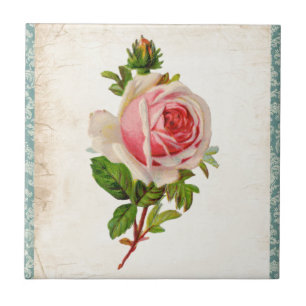 Victorian Rose and Damask Tile