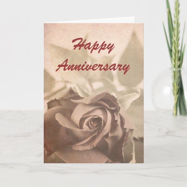 Victorian rose - Anniversary card (Front)