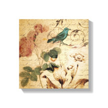 victorian rose bird Paris French Botanical