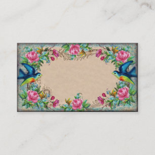Victorian Rose Border Business Card