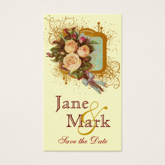 Victorian Rose Bouquet Elegant Save the Date