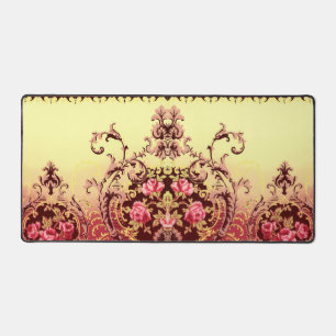 Victorian rose elegant floral vintage desk mat