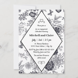 Victorian Rose - Engagement Party Invitation
