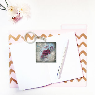 Victorian Rose Ephemera Key Ring