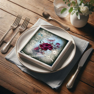 Victorian Rose Ephemera Napkin