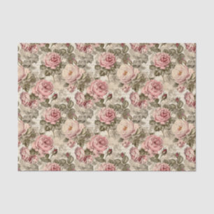 Victorian Rose Floral Ephemera Decoupage Tissue Paper