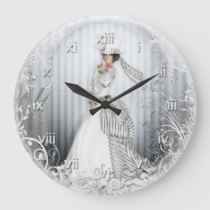 Victorian Rose Full Wall Clock