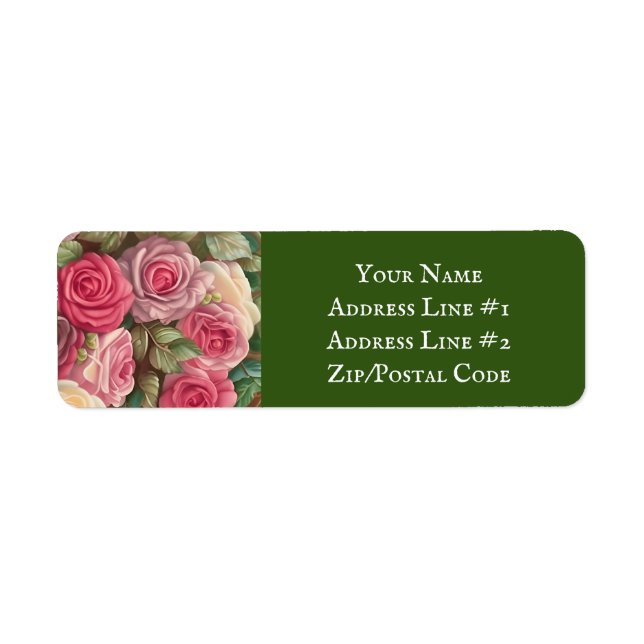 Victorian Rose Garden - Pastel Pink Blooms (Front)