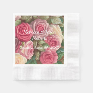 Victorian Rose Garden - Wedding Bouquet Napkin