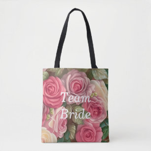 Victorian Rose Garden - Wedding Bouquet Tote Bag