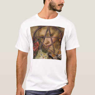 victorian rose pentagram image T-Shirt