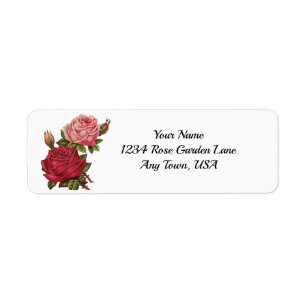 Victorian Rose Return Address Labels