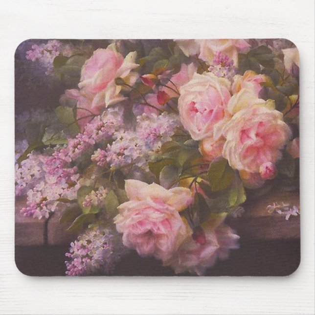 Victorian Roses and Lilacs Mouse Mat (Front)