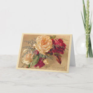 Victorian Roses Christmas Card