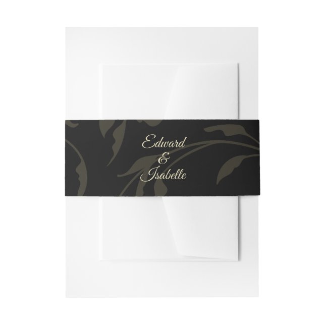 Victorian Roses Invitation Belly Band (Front Example)