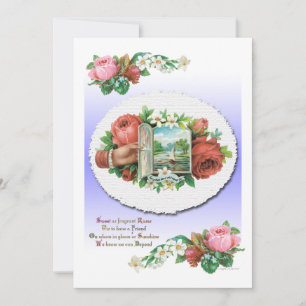 Victorian Roses Vinatge Art Invitation Template