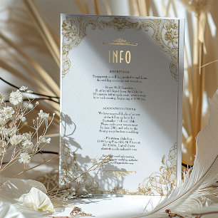 Victorian Royal Elegance Wedding Info Card