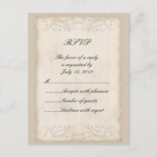 Victorian RSVP Card