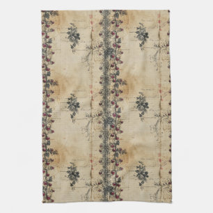 Victorian Ruby Lace Gothic Pattern (2) Tea Towel