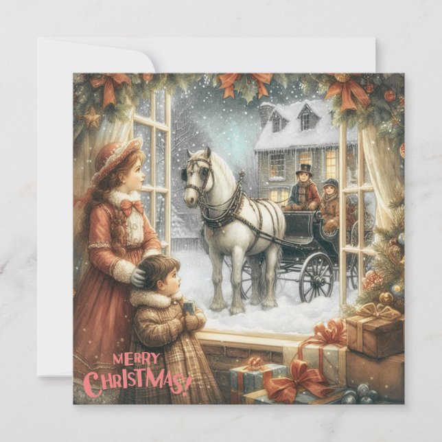 Victorian Rustic Christmas Card (Front)