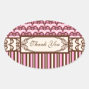 Victorian Saloon Elegant Wild West Cowgirl Damask Oval Sticker