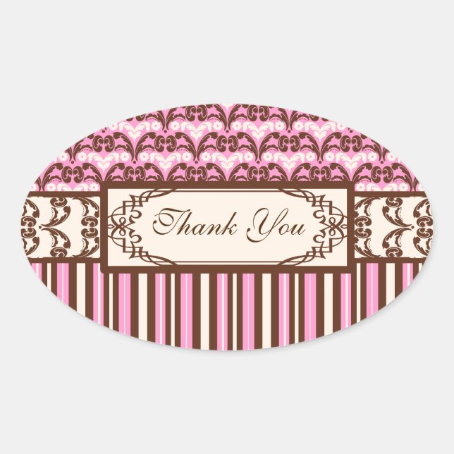 Victorian Saloon Elegant Wild West Cowgirl Damask Oval Sticker (Front)