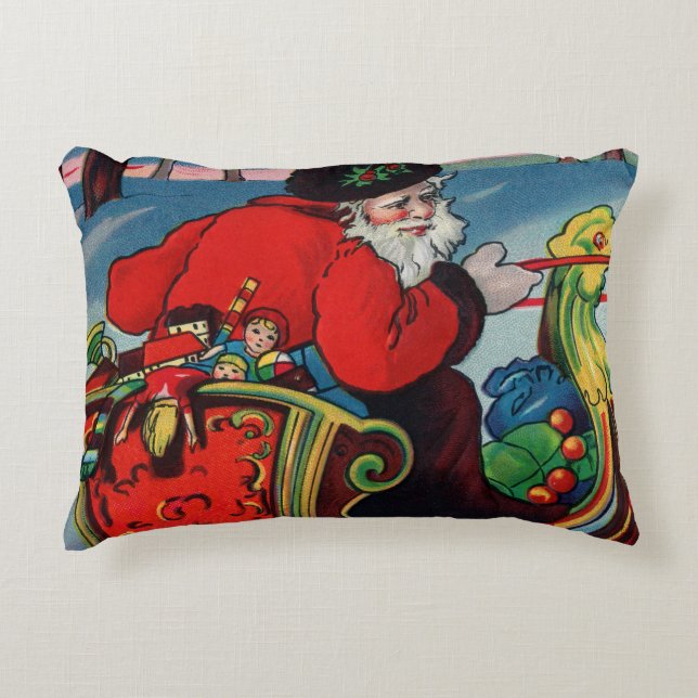 Victorian Santa Accent Pillow (Front)