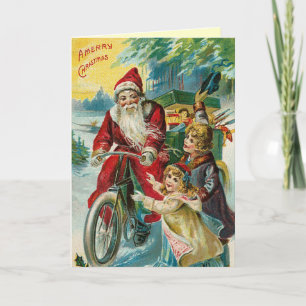 Victorian Santa Christmas Card