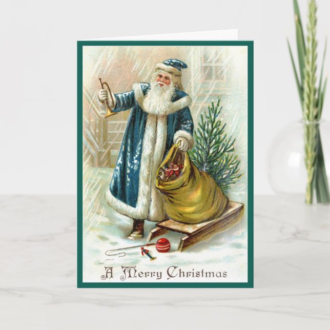 Victorian Santa Christmas Card (Front)
