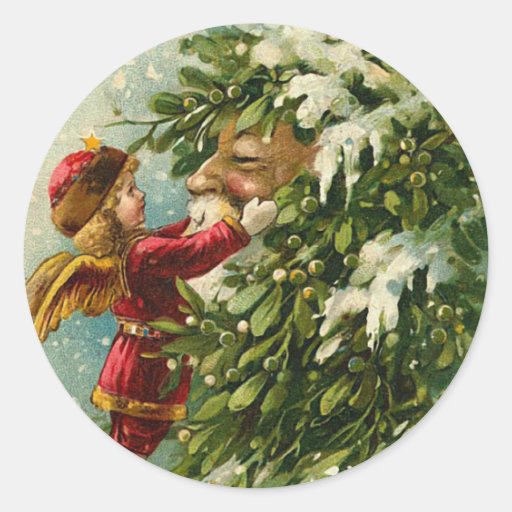 Image of Victorian Santa Christmas Stickers
