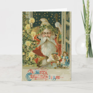 Victorian Santa Claus Christmas Card