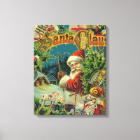 Victorian Santa Claus Christmas Collage Antique 