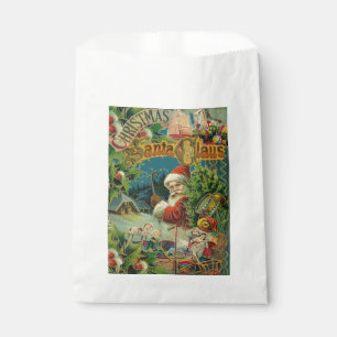 Victorian Santa Claus Christmas Collage Antique  Favour Bags