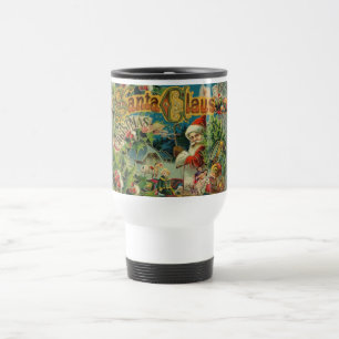 Victorian Santa Claus Christmas Collage Antique  Travel Mug