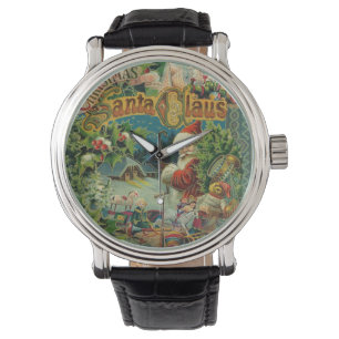 Victorian Santa Claus Christmas Collage Antique  Watch