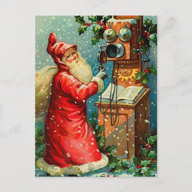 Victorian Santa Claus Christmas Postcards (Front)