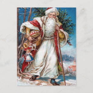 Victorian Santa Claus Holiday Postcard