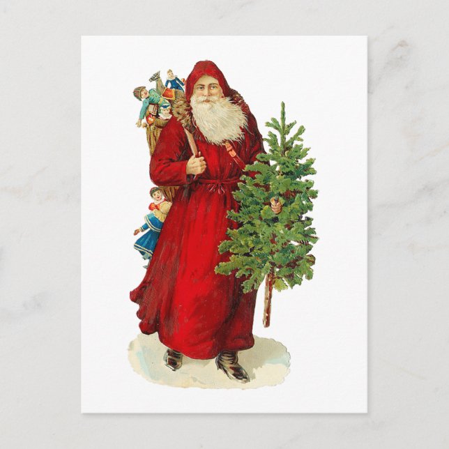 Victorian Santa Claus Holiday Postcard (Front)