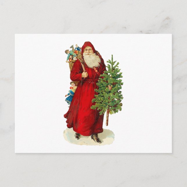 Victorian Santa Claus Holiday Postcard (Front)