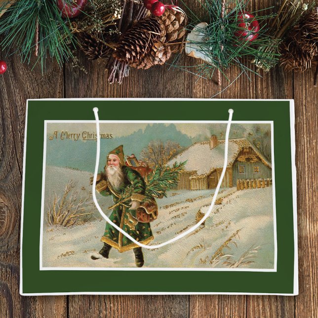 Victorian Santa Claus Large Gift Bag (Creator Uploaded)