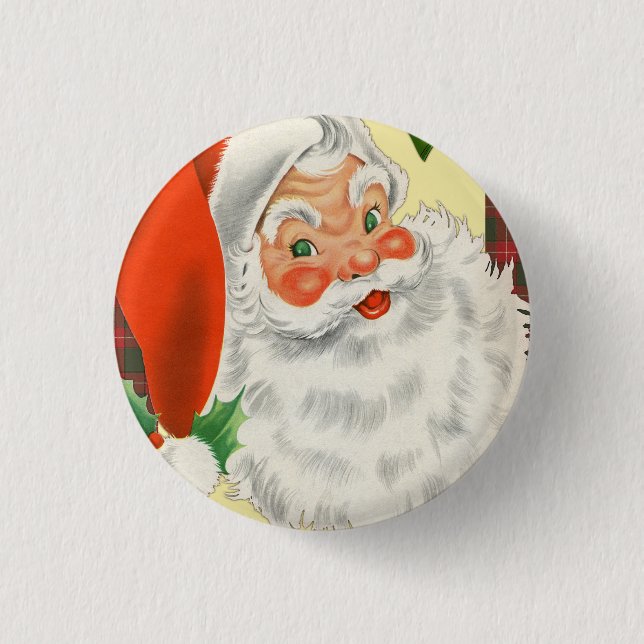 Victorian Santa Claus Traditional Christmas 3 Cm Round Badge (Front)